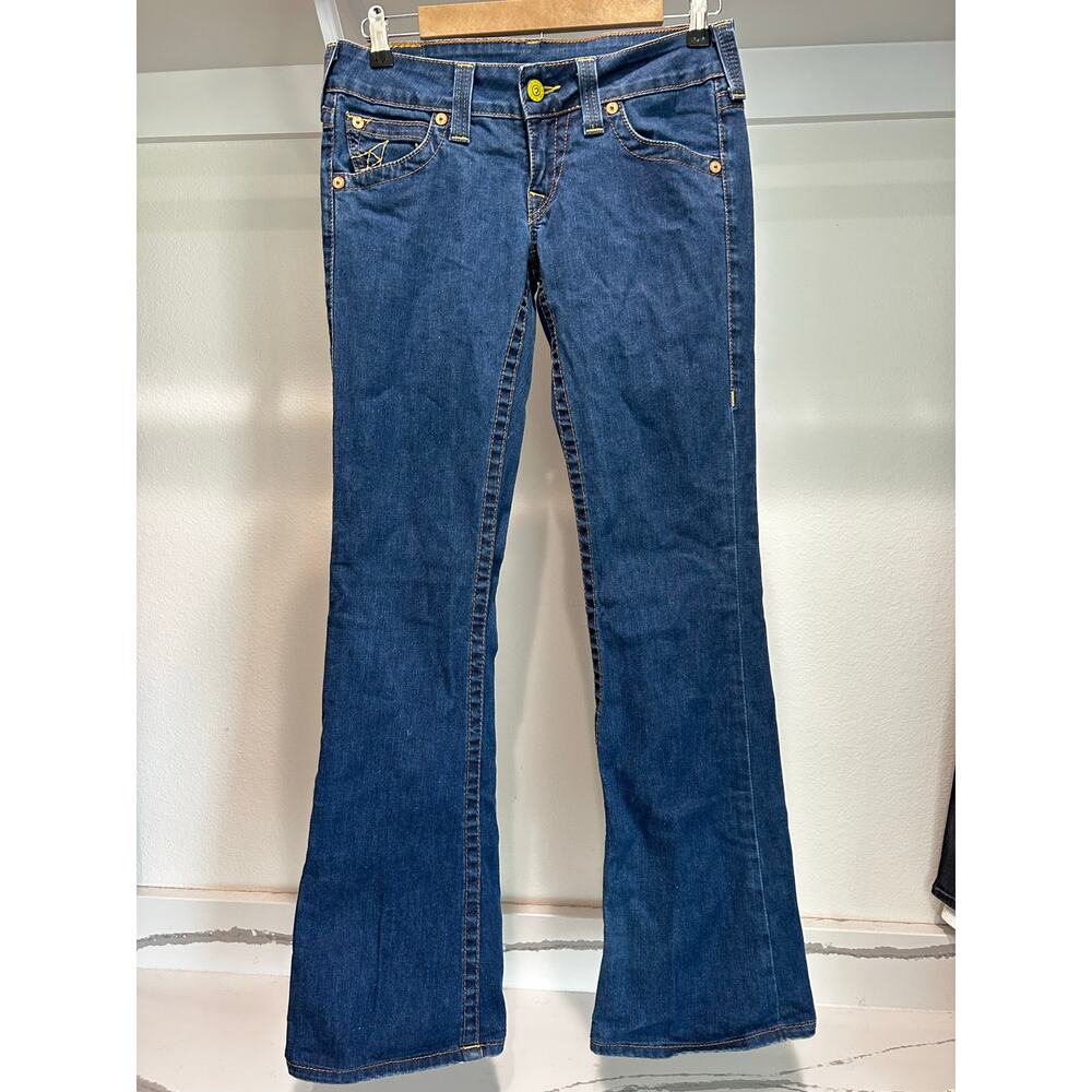 True Religion Women's Low Rise Bootcut Mini Flare Jeans Size‎ 28 Y2K